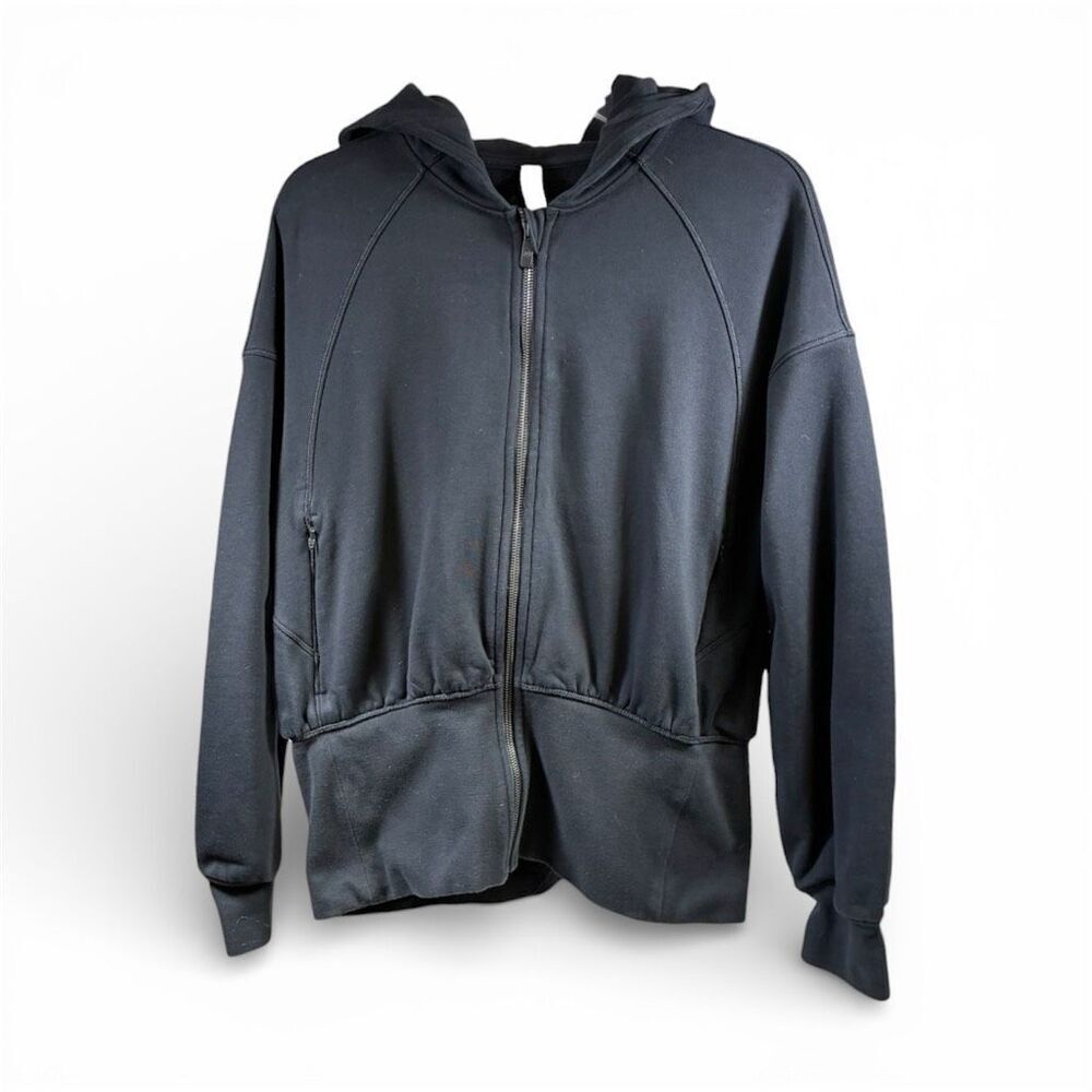 Lululemon Full Zip Hoodie Jacket in Black Size 10